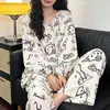 2026 Nuevo Conjunto de Pijama de Algodón y Seda para Mujer, Estilo Perezoso Ropa para Aire Acondicionado, Estilo Delgado, Se Puede Usar Afuera, Ropa para el Hogar