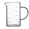 Vaso de Vidrio Resistente al Calor Personalizable con Taza Graduada, Matraz Medidor de Gran Capacidad, Vaso de Vidrio de una Sola Capa para Hornear en la Cocina y Uso Profesional
