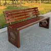 Banco de jardim madeira antisséptica parque descanso encosto cadeira praça externa comunidade assento longo madeira maciça cadeira longa lazer