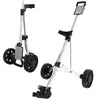 Fabricante en stock carrito de golf de dos ruedas material de aleación de aluminio carrito de golf plegable suministros de golf