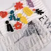 Aretes de cristal DIY aretes molde de gota de pegamento aretes geométricos irregulares aretes colgante joyería herramienta abrasiva de silicona