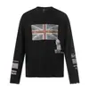 Camiseta de Manga Larga Original con Patrón de Waffle para Pareja, para Hombre y Mujer, Otoño Vintage Bandera Ajuste Holgado Tendencia Casual Pulóver