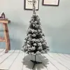 Árvore de Natal Flocada Simulação de Fábrica Fonte Árvore de Neve Árvore com Spray de Neve 60 cm 1,5 m/1,8 m 2,1/3 branco-creme