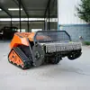 Rotocultivador rotatorio de orugas con control remoto diésel, máquina de zanjeo y relleno de orugas multiterreno con múltiples accesorios, ancho de 900 mm