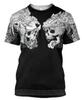 Wu 860203 Ropa Infantil con Estampado Digital 3D para Hombres y Mujeres Camisetas de Manga Corta Tendencia