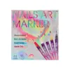 Set de 12 Colores de Bolígrafos Graffiti para Uñas, Bolígrafos de Dibujo Lineal Hechos a Mano, Bolígrafos de Pintura para Uñas Portátiles DIY, Bolígrafos de Pintura Acrílica con Punta de Aguja de 0.5