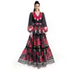 Ropa de mujer de comercio exterior transfronterizo europeo y americano AliExpress Vestido elegante estampado TK entallador
