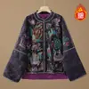 Jaqueta de Algodão Quente Elegante Estilo Chinês para Mãe de Meia-Idade Feminina 2025 Novo Estilo de Inverno Jaqueta de Algodão Bordada para Meia-Idade e Idosos