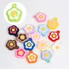 Pingente de Flor Colorida em Acrílico Pingente Corrente de Celular Chaveiro Pingente de Bolsa Material Acessórios para Joias DIY Venda por Atacado