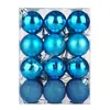Bolas de Natal Hongfeng 24 Peças 4cm Bolas de Natal Plástico Brilhante Bolas Galvanizadas Decorações de Árvore de Natal