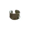 Anillo de Plata Ancho Simple Estilo Coreano para Mujer, Moda Minimalista, Versátil, Superficie Lisa, Combinación Bicolor Oro y Plata, Anillo Abierto para Dedo Índice