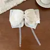 Pinza para el cabello con lazo de encaje suave estilo francés, Pinza fresca y dulce para coleta, Pasador de alta gama estilo perezoso