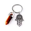 Pingente de Cristal Fashion Liga Multicolor Mão de Fátima Chaveiro Mão do Diabo Pingente Hexagonal