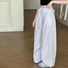 Calça Feminina Verão 2025 Nova Calça Infantil de Seda Gelada Anti-mosquito Estilo Ocidental Menina Menino Grande Yamamoto Calça de Perna Larga Roupa de Verão