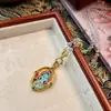 Conjunto de Collar de Thangka Pintado a Mano de Tara Verde de Nepal y Xizang