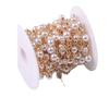 Cadena de cobre con perlas hecha a mano, accesorios para el cabello, pendientes, cadena de cuentas, borla, accesorios antiguos para el cabello