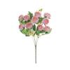 Explosiones transfronterizas al por mayor simulación de flores ramo de boda rosa con flores pequeñas arreglos florales adornos rosa de alta calidad