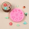 Hojas y Flores de Planta DIY Molde de Silicona para Pastel Fondant Horneado Arcilla de Pegamento Molde de Silicona