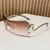 Serpiente espiritual conjoined moda europea y americana gafas de sol personalizadas Y2K Milenio chica caliente gafas de sol transparentes cara cuadrada delgado