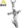 Colgante de acero inoxidable con forma de cruz de estilo europeo y americano, estilo hip hop, con personalidad, colgante de acero de titanio, joyería HC169