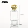 Frasco de Vidro para Perfume com Fundo Grosso, Frasco Transparente Criativo para Fragrância, Frasco com Borrifador Contínuo Tipo Pressão, Frasco Vazio para Recarga de Perfume com Tampa de Encaixe