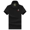 Camisa polo de manga corta para hombre, color liso, cómoda, algodón mercerizado, cuello bordado, venta al por mayor de ropa para hombre, camisa polo de manga corta