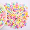 Cuentas Redondas Acrílicas Sólidas de Color de 6 mm DIY Hechas a Mano para Abalorios Material Accesorios para el Cabello Accesorios Bolsa Cuentas para Pulsera Colores Mixtos
