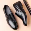Mocasines de Negocios Retro para Hombre, Nuevo Estilo Británico de Otoño, Zapatos Casuales de Cuero con Suela Suave para Hombre, Slip-On