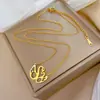 [Acero de titanio de cuerpo completo] beso Cisne minimalista horno cadena de clavícula de oro real para mujer cadena de clavícula de celebridad de Internet accesorios
