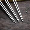 Hashis de Aço Inoxidável 304 Estilo Coreano Doméstico Antiderrapante Metal Liga Hashis Fabricante Hashis Quadrados