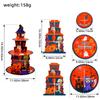 Decoração transfronteiriça de Halloween Pumpkin Multi-layer Cake Rack Decoração 3D Paper Cake Tray Party Christmas Dim Sum Table