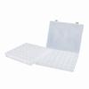 Caja de almacenamiento con tapa abierta, transparente, para decoración de uñas, 28 x 56 rejillas, para joyería, fabricante de herramientas para decoración de uñas.