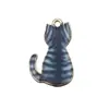 Chaveiro Acessório Pingente de Gato com Estampa de Gota de Óleo Desenho Animado Liga Acessório para Pulseira Brinco