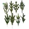 Agujas de Pino Simuladas Suministro Transfronterizo Plantas Verdes Accesorios para Arreglos Florales Ramas de Navidad Decoración de Interiores Rama Única Artificial