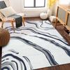 Alfombra Geométrica de Líneas para Sala de Estar, Hogar, Lujo Ligero Avanzado, Dormitorio, Alfombra de Noche, Sofá, Alfombra para Mesa de Centro, Tapete para Puerta de Casa en stock