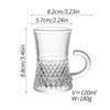 Juego de Taza y Platillo para Café Turco para el Hogar Vidrio para Té Negro Taza de Agua Estilo Europeo de Gama Alta Exquisito Nicho Taza para el Té de la Tarde