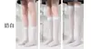 Calcetines de Terciopelo para Pantorrilla para Primavera y Otoño, Calcetines a Media Pantorrilla, Calcetines Largos Adelgazantes de Presión JK, Estilo Dulce Negro