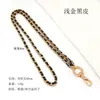 Lanyard de celular quente transfronteiriço corrente de pulso para celular corrente curta de metal e couro para capa de celular fabricantes podem personalizar