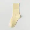 Meias Personalizadas para Mulheres, Primavera e Outono, Minimalistas Modernas de Cor Sólida, Meias Largas para Meninas, Casuais Sem Costura para Maternidade, Meias de Maternidade 100% Algodão