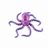 Ornamentos de Polvo Impressos em 3D com Articulações Móveis, Brinquedos para Alívio de Estresse, Modelos Realistas de Polvo, Brinquedos de Barraca de Feira Noturna