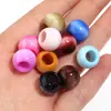 Nuevas cuentas acrílicas de estilo chino, dos tonos degradado, imitación jade, agujero grande, accesorios DIY para bolsos y cadenas de teléfono