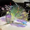 Cartão de Cumprimentos Brilhante e Sonhador de Pavão para o Dia do Novo Professor, Cartão Criativo 3D Personalizado de Bênção de Ano Novo e Aniversário