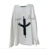 Camiseta de Manga Larga con Cuello Redondo Estampada Personalizada al por Mayor de Comercio Exterior Transfronterizo Estilo Casual Perezoso Europeo y Americano Top Pullover Vintage Harajuku