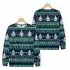 Plantas Navideñas Impresas en 3D Europeas y Americanas 2026 vs. Sudadera con cuello redondo de estilo urbano casual de Zombies para hombre y mujer