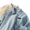 Suéter Retro Estilo Americano Cuello Polo para Hombre Otoño e Invierno Nuevo Holgado Oversize Sentido Avanzado Estilo Universitario Chaqueta con Solapa