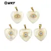 WT-JN270 Popular en Europa y América Carcasa Blanca Reflectante Ojo de Diablo Incrustado con Pequeños Zircones Diseño Collar Ajustable