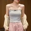# Tencel Você Pode Usar Bom Material Qualidade Verdadeira# Camisola de Renda Feminina Verão Laço Spice Girl Top Curto