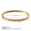 Pulsera de acero de titanio con viento ins transfronterizo de Europa y Estados Unidos, delgada, cuadrada, a rayas escocesas, color diamante redondo, chapada en oro, joyería al por mayor