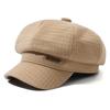 Sombrero octogonal de otoño e invierno con logo de plancha para gofres, moda, estilo coreano, versátil, de pintor, para mujer, artístico, retro, favorecedor, de repartidor de periódicos