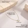 Collar de Corazón de Moda Japonesa y Coreana Chapado en Oro de 18 Quilates Transfronterizo para Mujeres, Cadena para Clavícula con Colgante de Corazón Simple Estilo Ins Hip-Hop Versátil